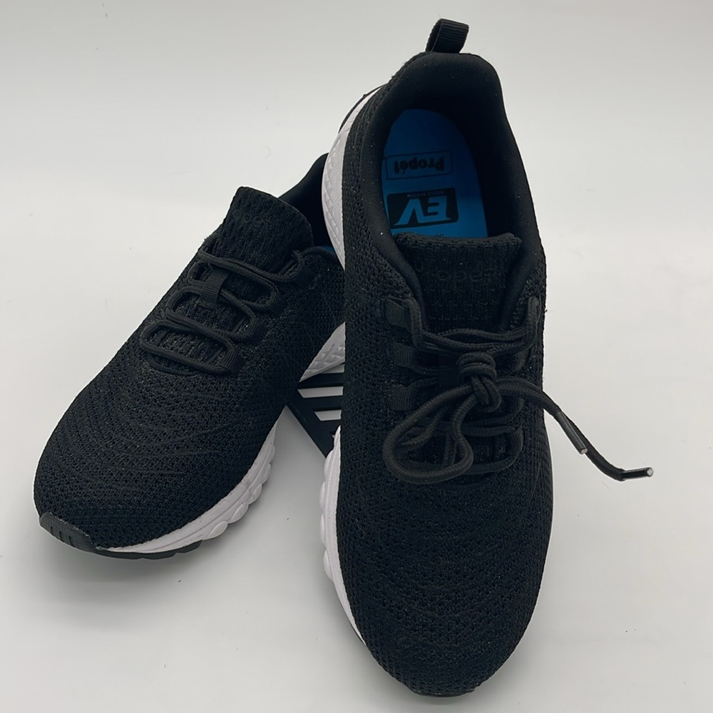 Propet WAA112 Tour Knit Black 9.5 Medium Womens Walking Shoe Diabetic Approved - Picture 2 of 8